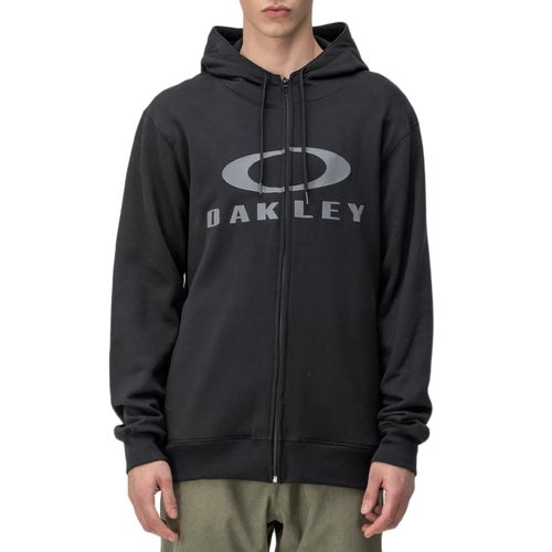 Moletom Masculino Oakley Bark FZ Hoodie Blackout PRETO-472427BR-02E- -1-